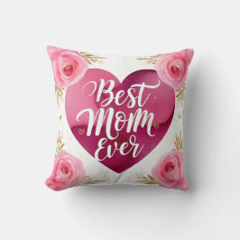 Cojín Decorativo Mejor Mamá Siempre Decorativa Floral - Regalo resi