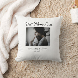 Cojín Decorativo mejor mamá siempre feliz día de las madres agregar