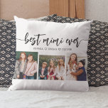 Cojín Decorativo Mejor MiMi Ever - Collage de fotos de nietos<br><div class="desc">Celebra tu MiMi con el mejor Cojín decorativo de Collage de fotos MiMiEver Grandchildren. Este keepsake personalizado presenta un bello collage de preciadas fotos, capturando momentos especiales con sus nietos. Está decorado con materiales de alta calidad y aporta un toque elegante y sentimental a cualquier espacio, perfecto para verse en...</div>