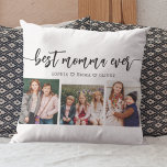 Cojín Decorativo Mejor Momma de la Historia - Collage de fotos del<br><div class="desc">Celebrar el Día de la Madre con el mejor Cojín decorativo de Collage de fotos de mamá de todos los tiempos. Este keepsake personalizado presenta un bonito collage de preciadas fotos, capturando momentos especiales con tu mamá. Está decorado con materiales de alta calidad y aporta un toque elegante y sentimental...</div>