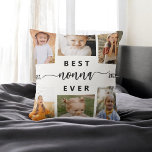 Cojín Decorativo Mejor Nonna de la Historia - Collage de fotos de l<br><div class="desc">Celebra la "Mejor Nonna de la Historia" con este Cojín decorativo de Collage de fotos de nietos personalizado. Este sincero regalo cuenta con un bello collage de preciadas fotos que capturan momentos especiales, complementado con un mensaje sincero. Está construido con tejidos suaves de alta calidad y ofrece confort y estilo...</div>