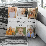 Cojín Decorativo Mejor Nonna de la Historia - Collage de fotos de l<br><div class="desc">Celebra la "Mejor Nonna de la Historia" con este Cojín decorativo de Collage de fotos de nietos personalizado. Este sincero regalo cuenta con un bello collage de preciadas fotos que capturan momentos especiales, complementado con un mensaje sincero. Está construido con tejidos suaves de alta calidad y ofrece confort y estilo...</div>
