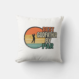 Cojín Decorativo Mejor padrino por Par Vintage Golf Vector Design_1