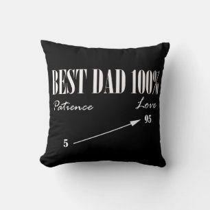 Cojín Decorativo Mejor Papá 100% Ama Paciencia Funky Padre Cushion