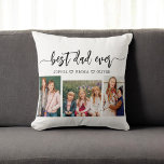 Cojín Decorativo Mejor Papá de siempre - Collage de fotos del Día d<br><div class="desc">Celebrar el Día del Padre con el mejor Cojín decorativo de Collage de fotos de papá. Este keepsake personalizado incluye un bello collage de preciadas fotos, capturando momentos especiales con tu padre. Está decorado con materiales de alta calidad y aporta un toque elegante y sentimental a cualquier espacio, perfecto para...</div>