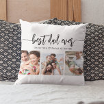 Cojín Decorativo Mejor Papá de siempre - Collage de fotos del Día d<br><div class="desc">Celebrar el Día del Padre con el mejor Cojín decorativo de Collage de fotos de papá. Este keepsake personalizado incluye un bello collage de preciadas fotos que capturan momentos especiales con tu padre. Está decorado con materiales de alta calidad y aporta un toque elegante y sentimental a cualquier espacio, perfecto...</div>