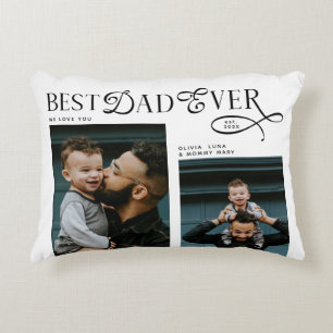 Cojín Decorativo Mejor Papá del Mundo 4 Fotos Regalos Modernos del