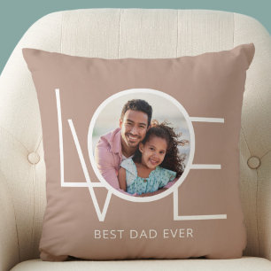 Cojín Decorativo Mejor Papá del Mundo Foto Personalizada