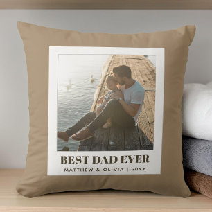 Cojín Decorativo Mejor Papá del Mundo Foto Única Moderna Minimalist