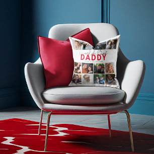 Cojín Decorativo Mejor Papá del Mundo Fotocolage