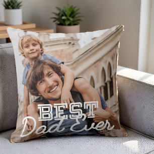 Cojín Decorativo Mejor Papá del Mundo Moderno Estilo de Punto Foto