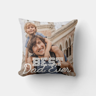 Cojín Decorativo Mejor Papá del Mundo Moderno Estilo de Punto Foto 