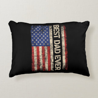 Cojín Decorativo Mejor Papá del Mundo Regalos de la Bandera America
