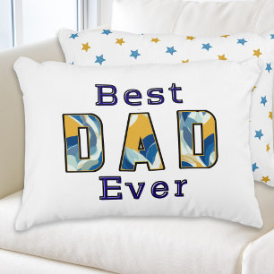 Cojín Decorativo Mejor Papá del Mundo Texto Moderno Día del Padre