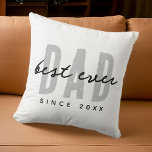 Cojín Decorativo Mejor Papá Desde El 20XX Moderno Mímico Preppy<br><div class="desc">Este diseño sencillo y moderno se compone de una tipografía de san serif.</div>