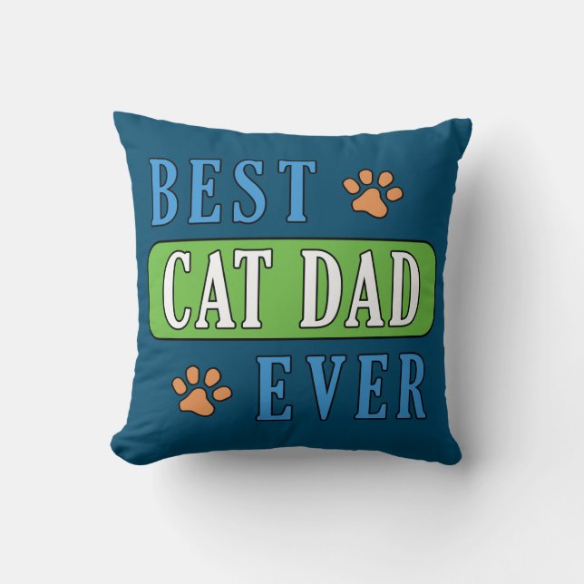 Cojín Decorativo Mejor Papá Gato (Anverso)