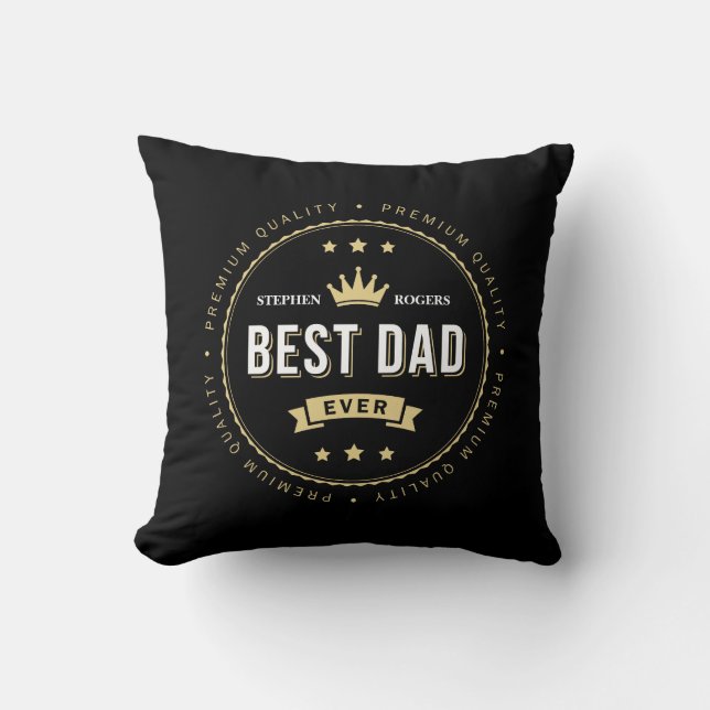 Cojín Decorativo Mejor Papá Nunca (Anverso)