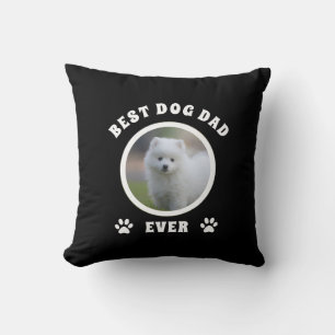 Cojín Decorativo Mejor papá perro de todos los tiempos Foto persona