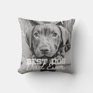 Cojín Decorativo Mejor Papá Perro del Mundo Moderno Foto de Mascota
