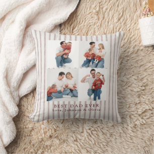 Cojín Decorativo Mejor Papá Personalizado Foto Personalizado