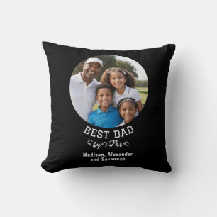 Cojín Decorativo Mejor Papá por Foto del Día del Padre con Tema de 