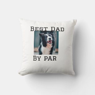 Cojín Decorativo Mejor papá por mascota de perro de par. Foto moder