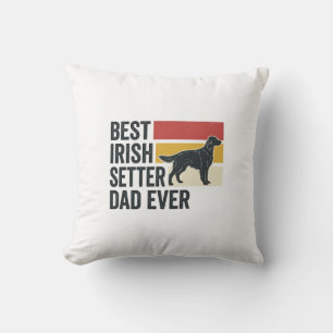 Cojín Decorativo Mejor papá Setter Irlandés de todos los tiempos Di