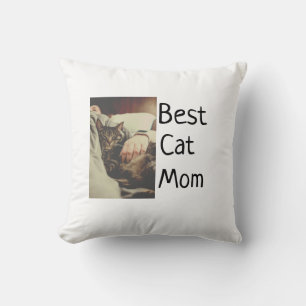 Cojín Decorativo Mejor plantilla de regalo de nombre de foto de gat