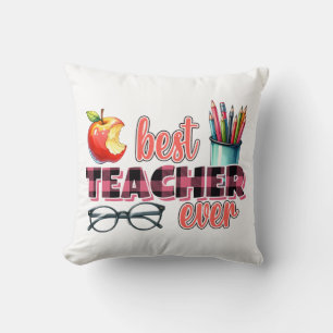 Cojín Decorativo Mejor Profesor de Todos los Tiempos