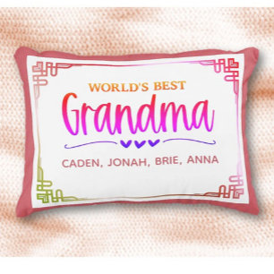 Cojín Decorativo ¡Mejor regalo para abuela! Personalizado 
