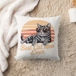 Cojín Decorativo Mejor sudadera de gato - Gato de Guay con Sungl