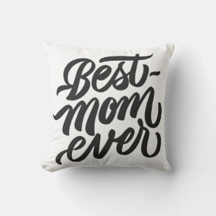 Cojín Decorativo Mejor tipografía manuscrita de escritura de mamá d