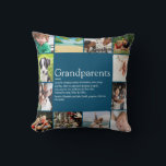 Cojín Decorativo Mejores abuelos jamás definición 12 Foto Azul<br><div class="desc">Personaliza para tus abuelos especiales para crear un regalo único. Una forma perfecta de mostrarles lo increíbles que son todos los días. Diseñado por Thisisnotme©</div>