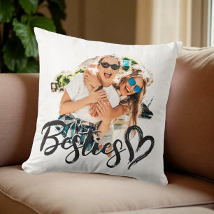 Cojín Decorativo Mejores Amigas Grunge Corazón Moderno Simple Foto 