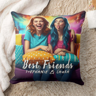 Cojín Decorativo Mejores Amigas Hermanas Divertidas