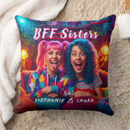 Cojín Decorativo Mejores Amigas Hermanas Divertidas BFF