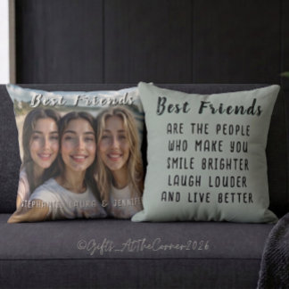 Cojín Decorativo Mejores Amigos Con cita inspiradora