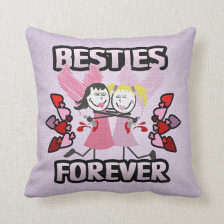 Cojín Decorativo Mejores amigos divertidos de BFF para siempre