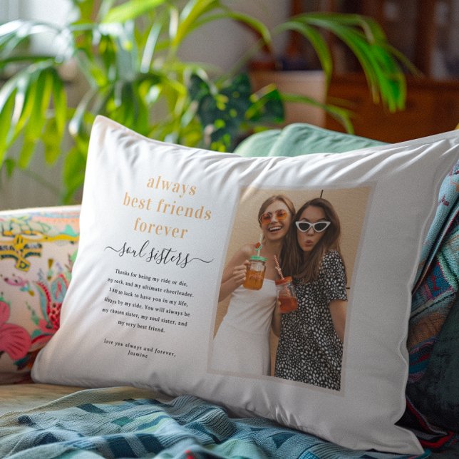 Cojín Decorativo Mejores amigos hermanas Soul | Foto moderna (Subido por el creador)