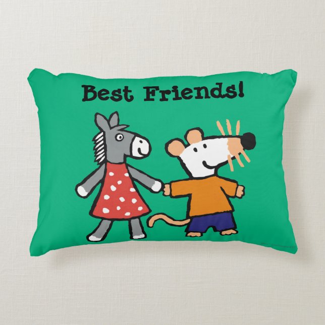Cojín Decorativo Mejores amigos Maisy y manos manchadas del (Anverso)
