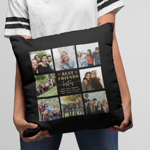 Cojín Decorativo Mejores amigos modernos 8 páginas de collage