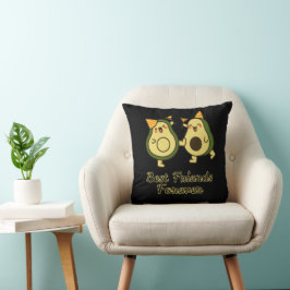 COJÍN DECORATIVO MEJORES AMIGOS POR SIEMPRE, AGUACATE DIVERTIDO, DÍ