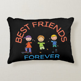 COJÍN DECORATIVO MEJORES AMIGOS POR SIEMPRE, AMISTAD, DÍA DEL AMIGO