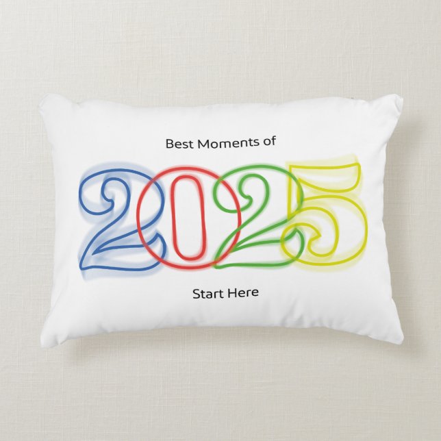 Cojín Decorativo Mejores Momentos de 2025 Comienzan Aquí (Anverso)