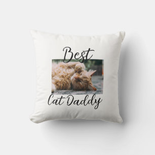 Cojín Decorativo Mejores padres gato Daddy mascota foto papá mamá s