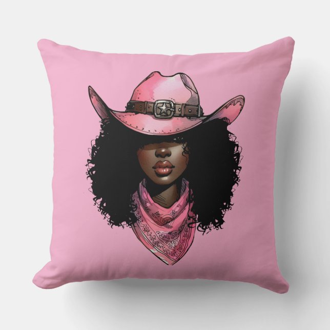 Cojín Decorativo Melanin Rodeo Queen (Anverso)