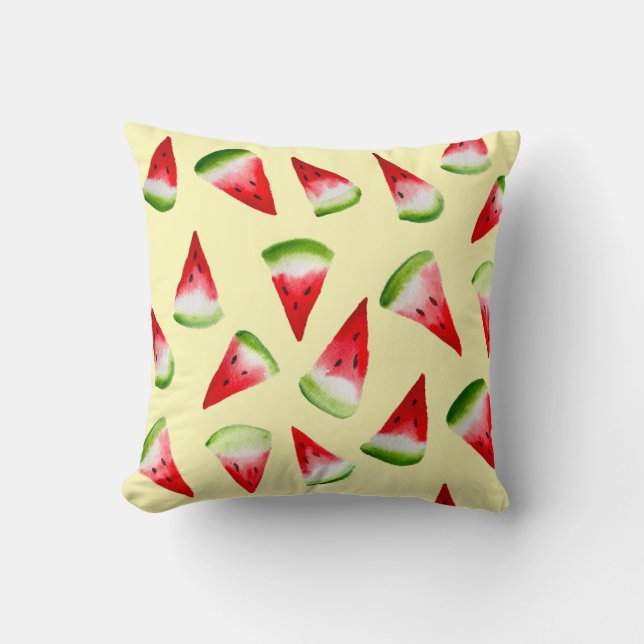 Cojín Decorativo Melaza acuática linda fruta (Anverso)