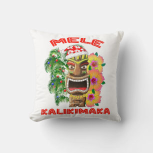 Cojín Decorativo Mele Kalikimaka Santa Claus Tiki