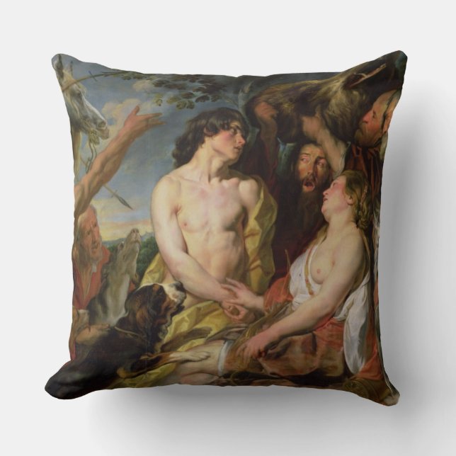 Cojín Decorativo Meleager y Atalanta (aceite en lona) (Anverso)