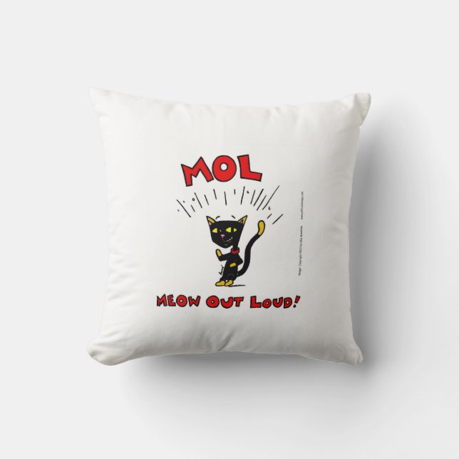 Cojín Decorativo Melios "MOL: El MAULLIDO HACIA FUERA" soporta (Anverso)